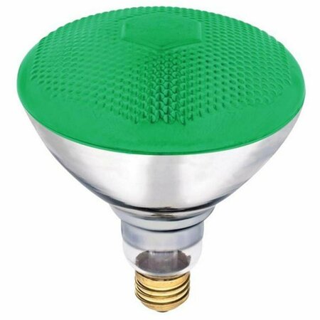 BRIGHTBOMB 441300 100 watt BR38 Incandescent Light Bulb, Green BR2507972